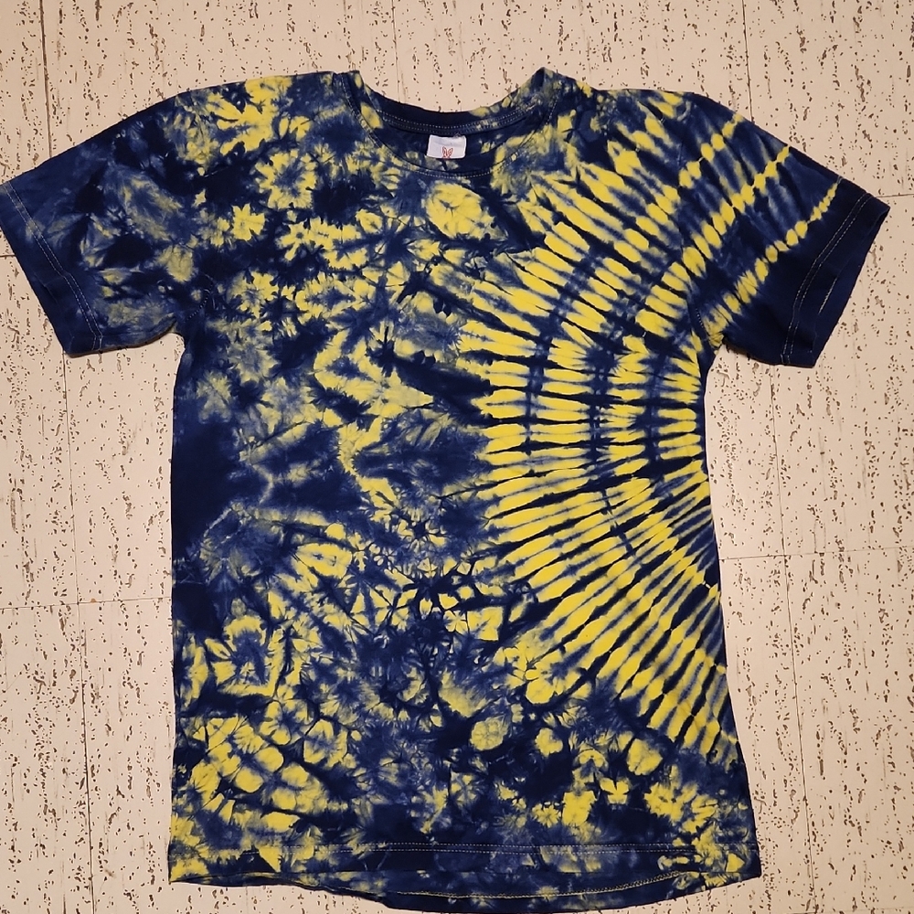 Kanin Originals Tie Dye T-Shirt Navy Blue And Yellow